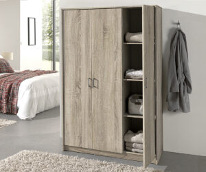 Armoire 'Ray' 3 portes Sonoma