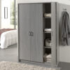 Armoire 'Ray' 3 portes Chêne gris