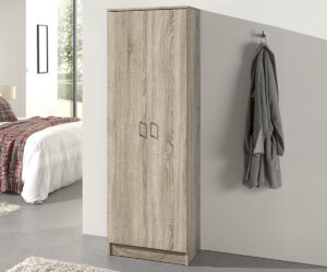 Armoire de rangement 'Ray' 2 portes et 4 étagères Sonoma