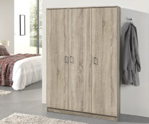 Armoire de rangement 'Ray' 3 portes et 4 étagères Sonoma