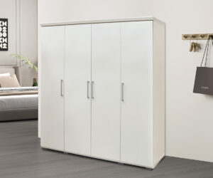 Armoire 'Mike' 4 portes Blanc