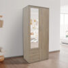 Armoire 'Marc' 2 portes avec miroir Sonoma