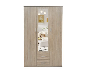 Alternative view of Armoire 'Marc' 3 portes avec miroir Sonoma