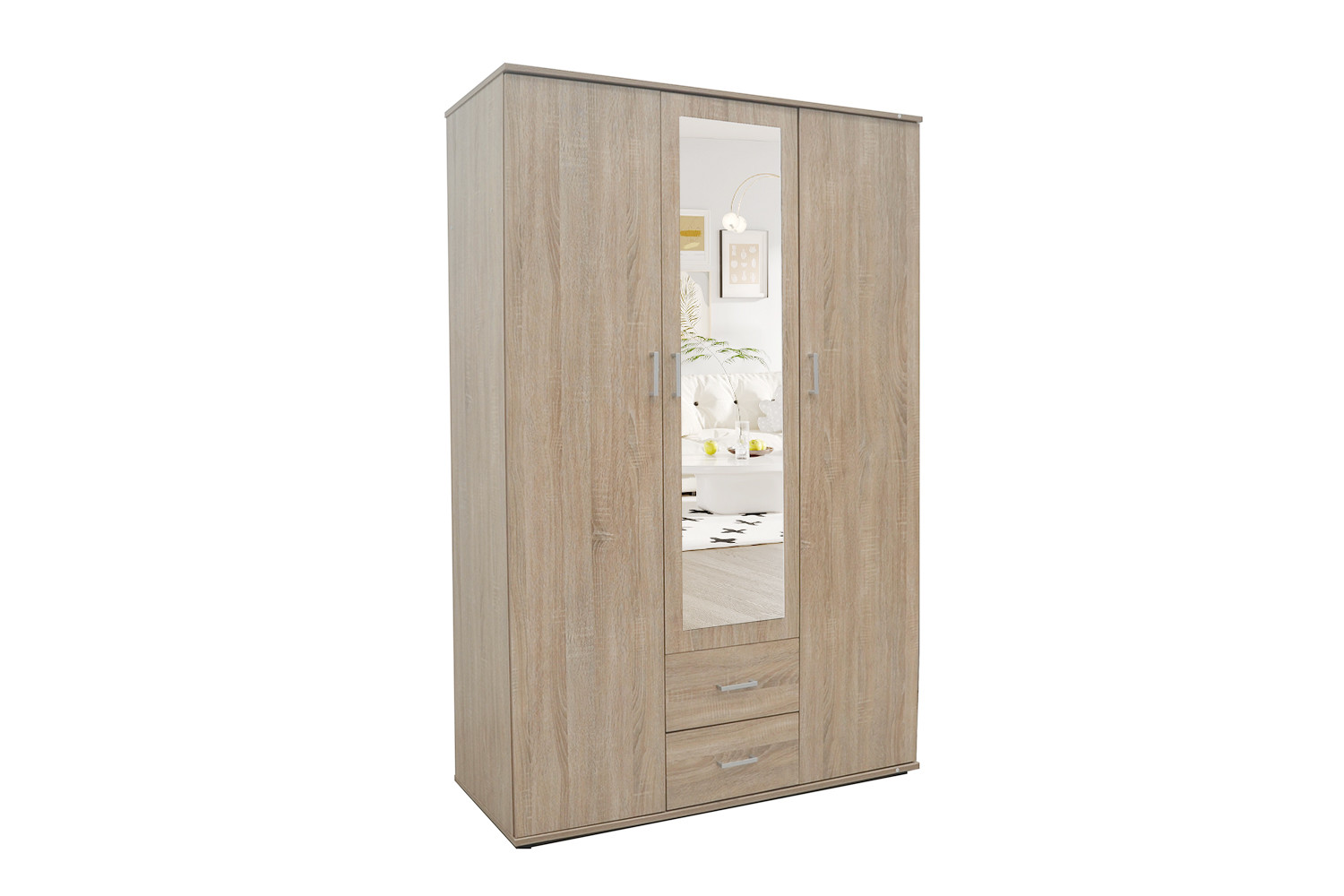 Armoire 'Marc' 3 portes avec miroir Sonoma – Image 3