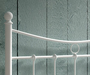 Alternative view of Lit 'Sacha' 90x200 avec sommier Blanc