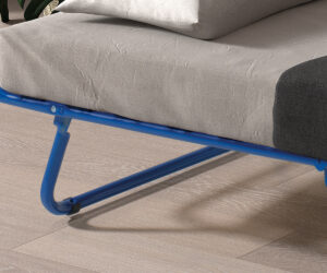 Alternative view of Lit pliable 'Safari' 80x190 cm métal bleu