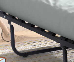 Alternative view of Lit pliable 'Bruxelles' 90x200 cm métal Noir