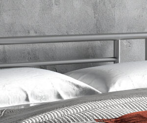 Alternative view of Lit 'Sandro' 140x200 avec sommier Gris