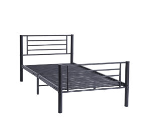 Alternative view of Lit 'Sammy' 90x200 Métal Gris foncé