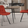 Chaise 'Ariba' Ote Tissu Montego 253 Rouge