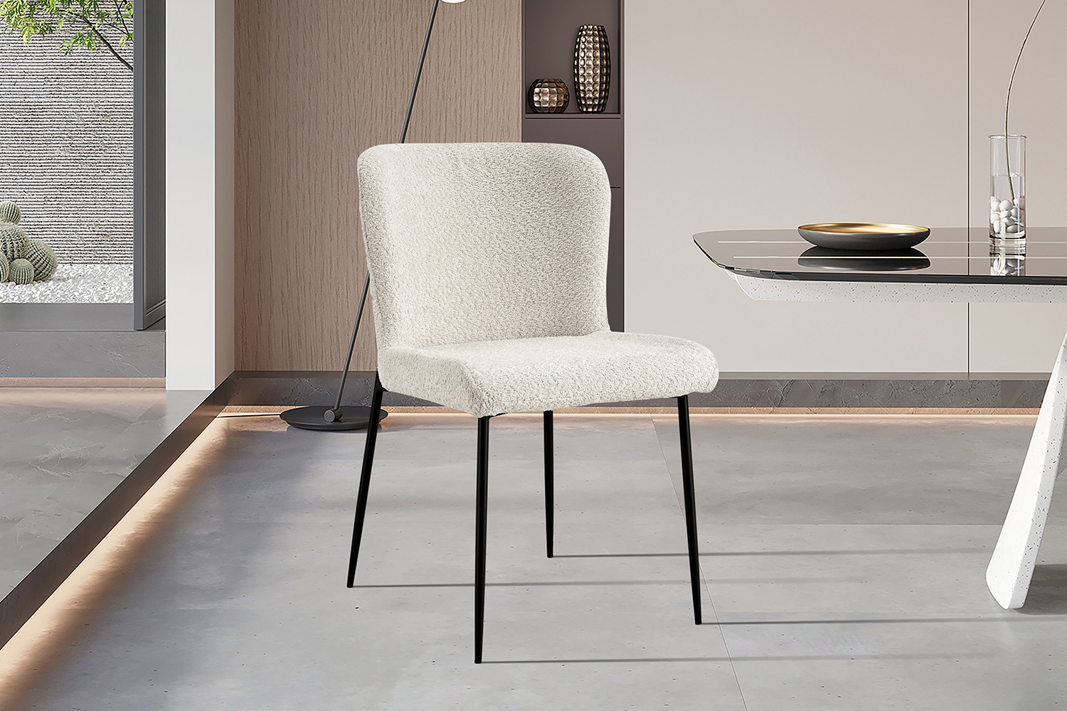 Chaise 'Lisa' Bouclé Ecru – Image 2