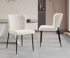Chaise 'Lisa' Bouclé Ecru