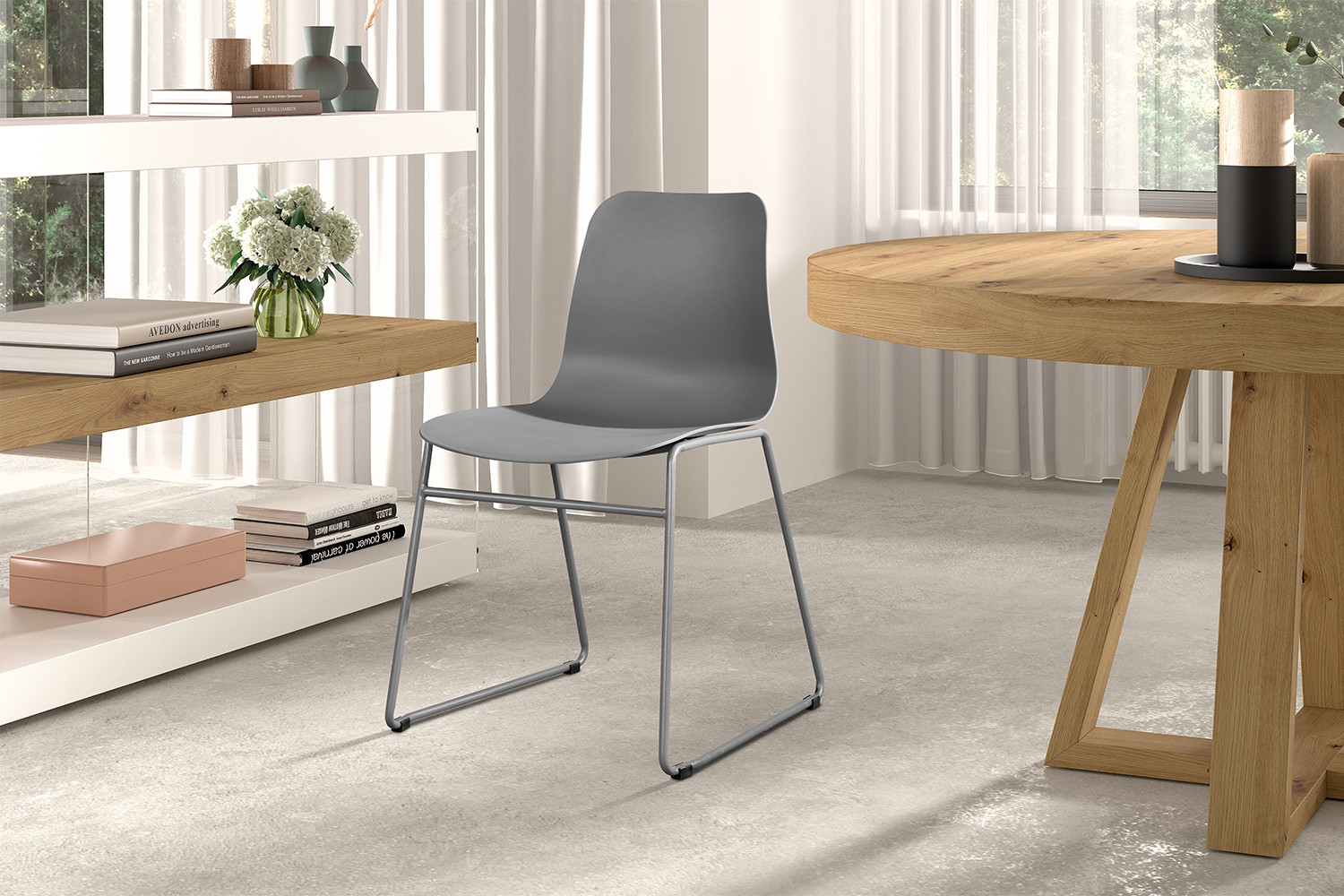 Chaise 'Marie' PP Gris – Image 2