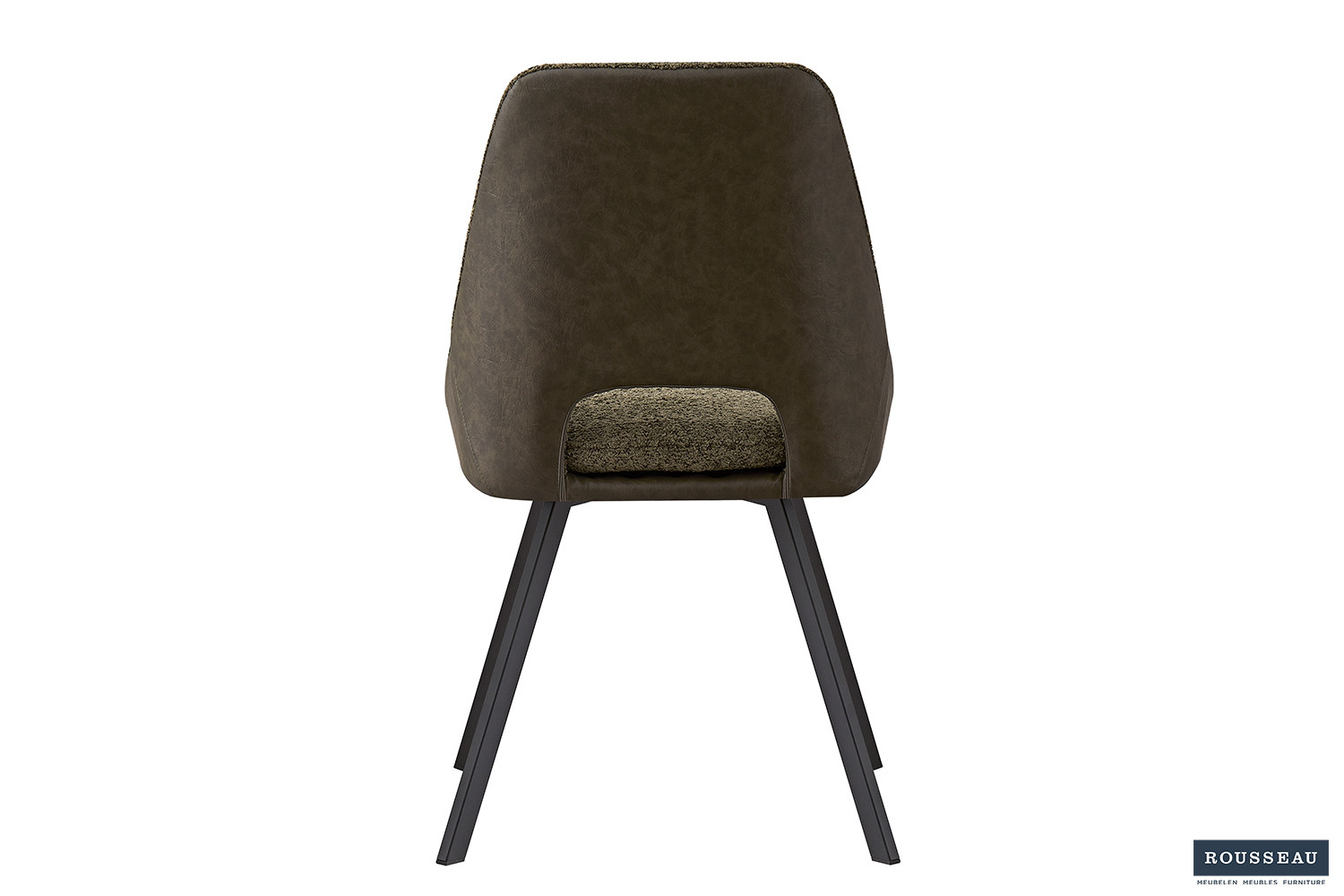 Chaise 'Filou' Bouclé Vert Dos PU Vert foncé – Image 6