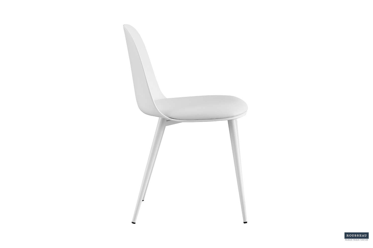 Chaise 'Jasmin' Assise PP Coussin PU Blanc – Image 5