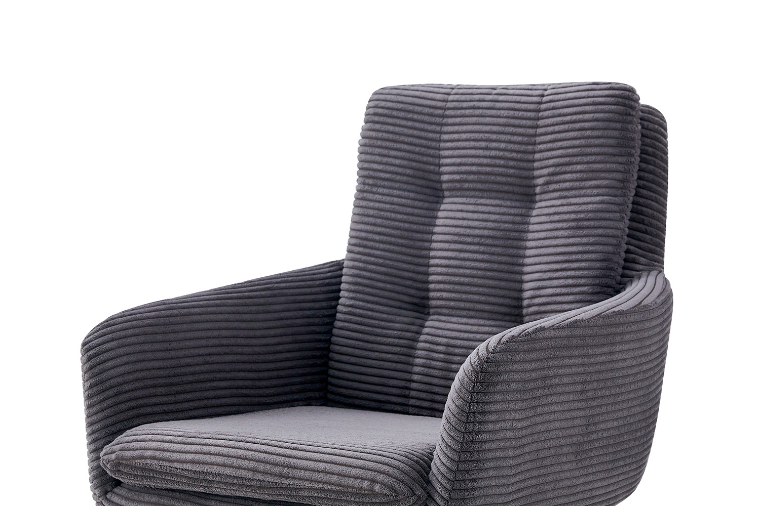 Chaise 'Luna' Pivotant à 0 Corduroy Fabb Hyper 16 Gris – Image 9