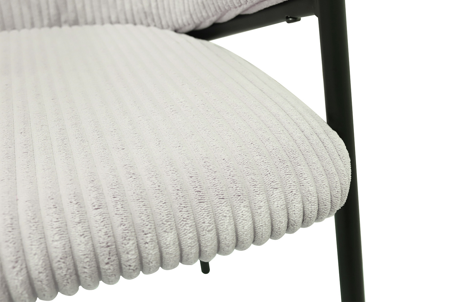 Chaise 'Hugo' Corduroy Gris clair – Image 10