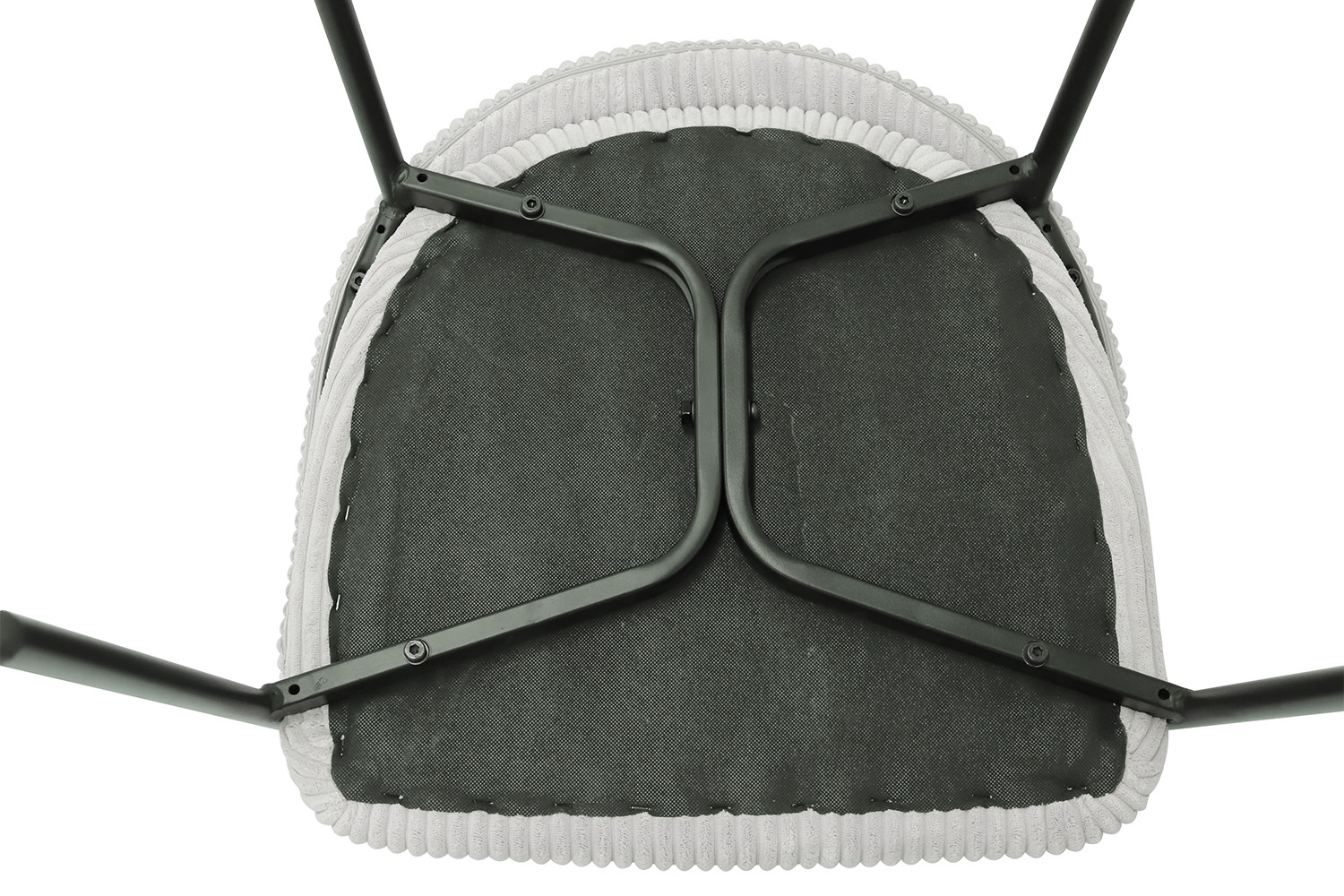 Chaise 'Hugo' Corduroy Gris clair – Image 11