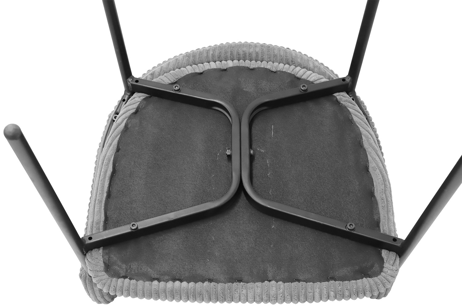 Chaise 'Hugo' Corduroy Gris foncé – Image 11