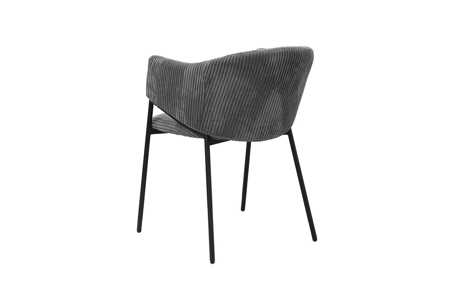 Chaise 'Hugo' Corduroy Gris foncé – Image 7