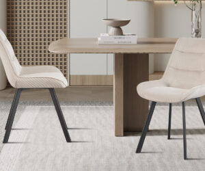 Chaise 'Amelie' Corduroy Sable