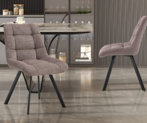 Chaise 'Lizzy' Tissu Ote Share 400 Poivre