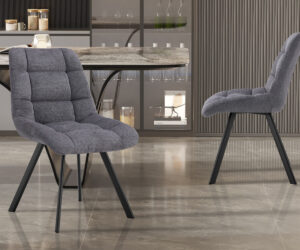 Chaise 'Lizzy' Tissu Ote Share 456 Gris foncé