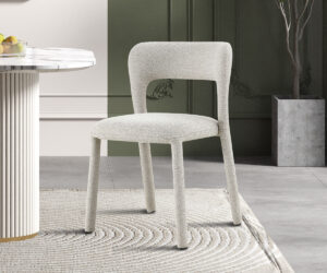 Alternative view of Chaise 'Elvas' Empilables Tissu Ote Sahara 152 Ecru