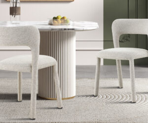 Chaise 'Elvas' Empilables Tissu Ote Sahara 152 Ecru