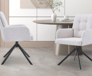 Chaise 'Granada' Pivotant à 0 Tissu Davis Bliss 75-02 Ecru