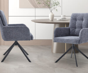 Chaise 'Granada' Pivotant à 0 Tissu Davis Bliss 75-73 Gris foncé