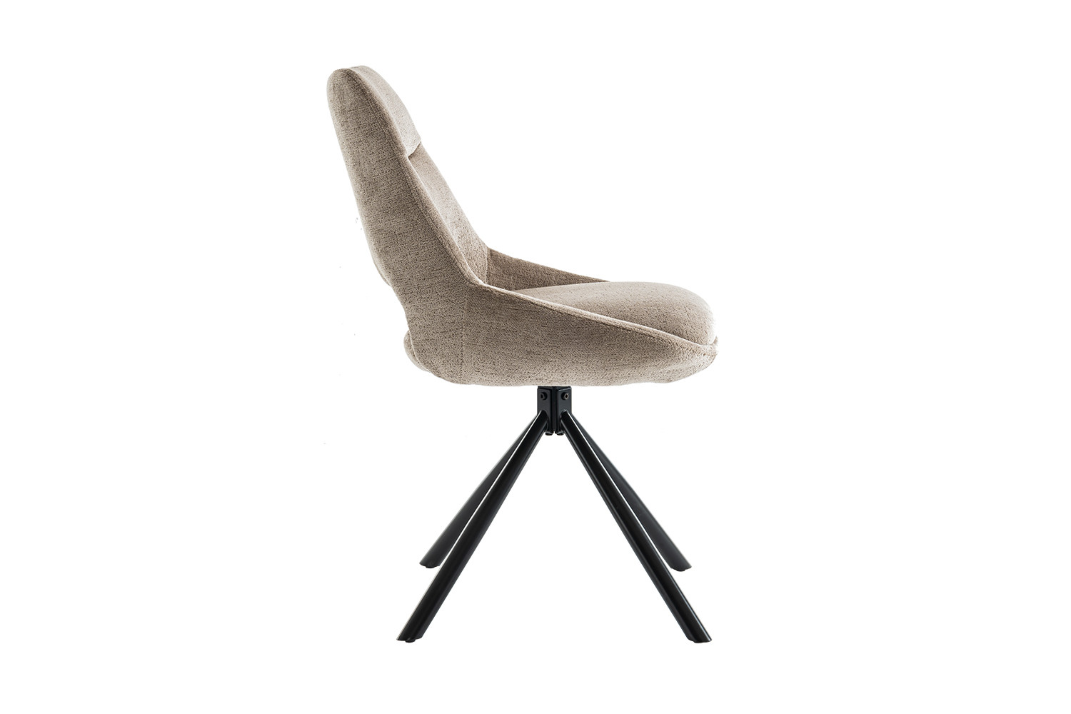 Chaise 'Dante' Tissu Taupe – Image 7