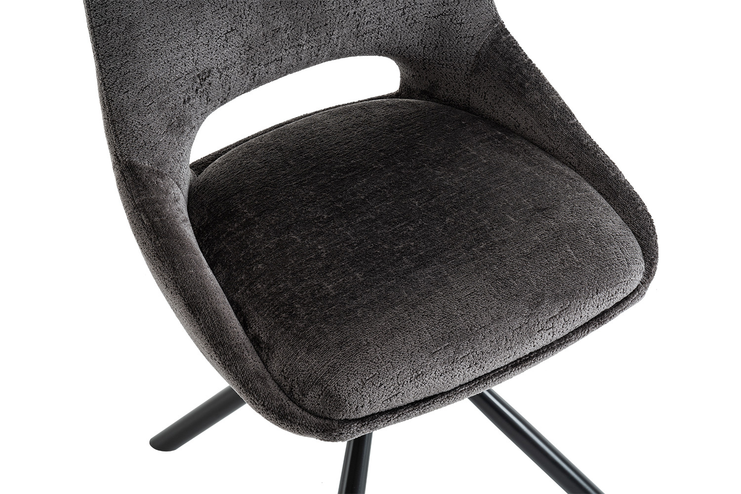 Chaise 'Dante' Tissu Gris – Image 8