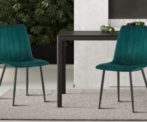 Chaise 'Willis' Velours Vert