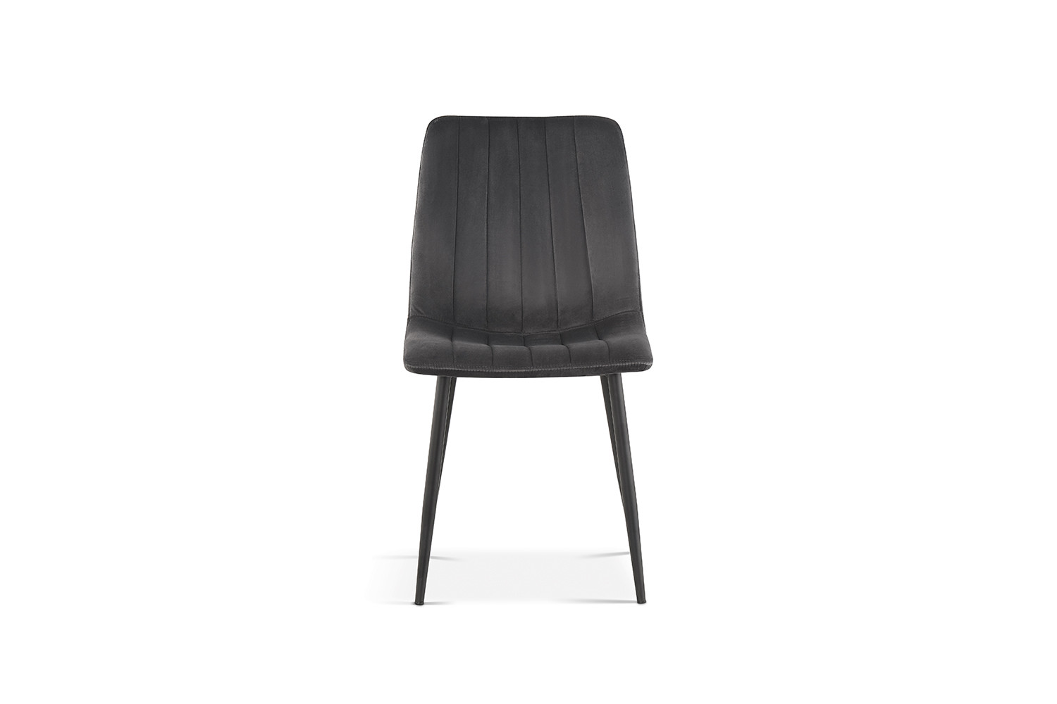 Chaise 'Willis' Velours Gris – Image 7