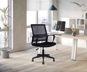 Alternative view of Chaise de bureau 'Dylan' Mesh Noir