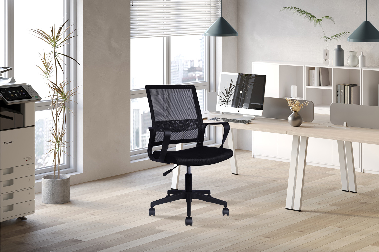 Chaise de bureau 'Dylan' Mesh Noir – Image 2