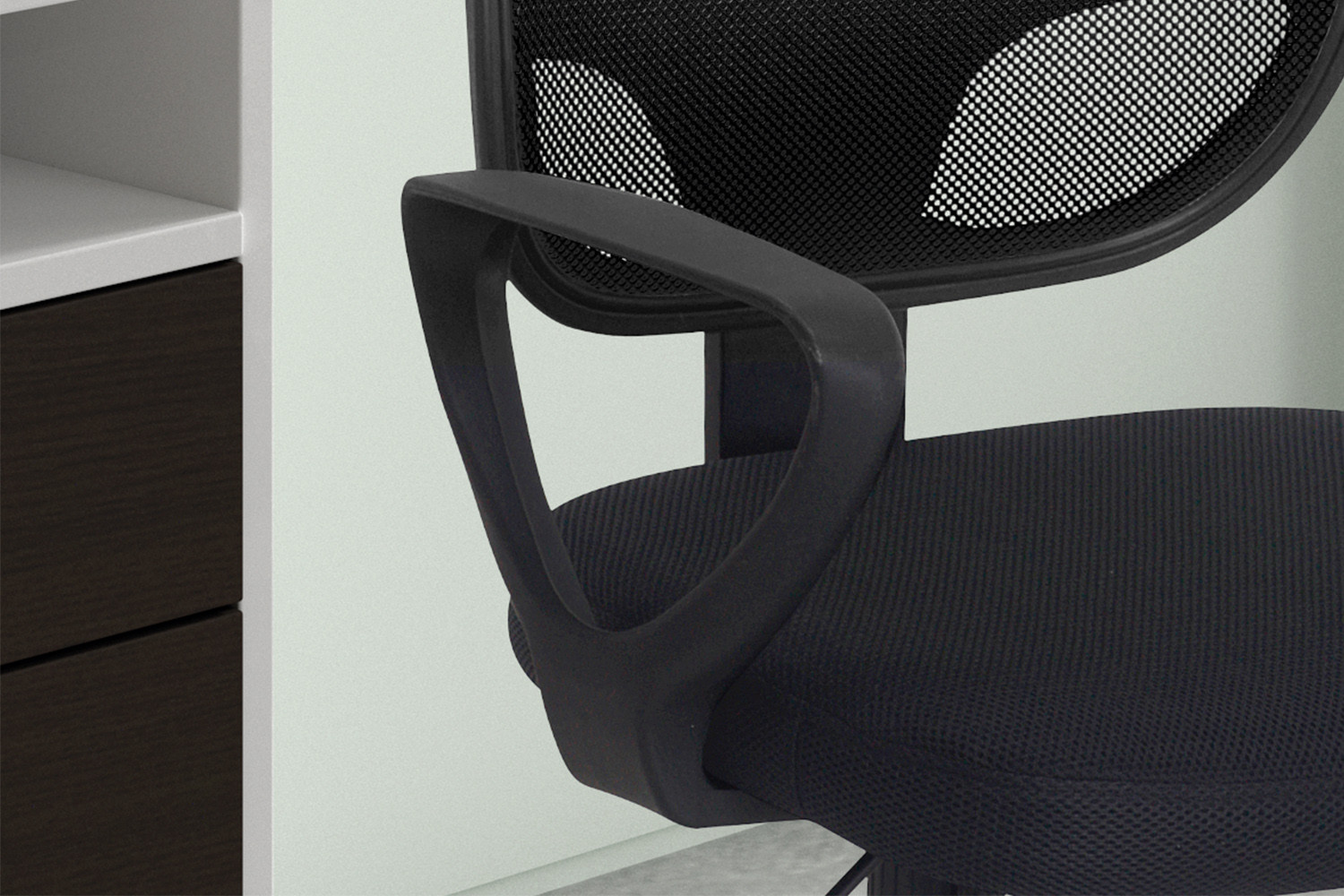 Chaise de bureau 'Hippa' Mesh Noir – Image 2