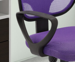Alternative view of Chaise de bureau 'Hippa' Mesh Mauve