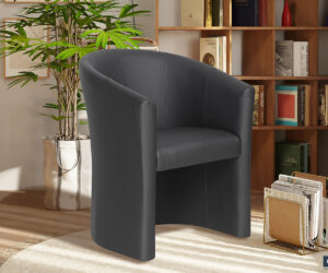 Fauteuil 'Charlie' PU Noir