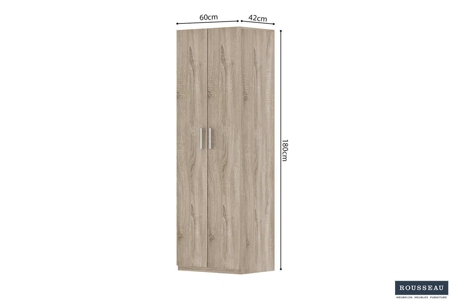 Armoire de rangement 'Mike' 60 cm 2 portes – Image 6