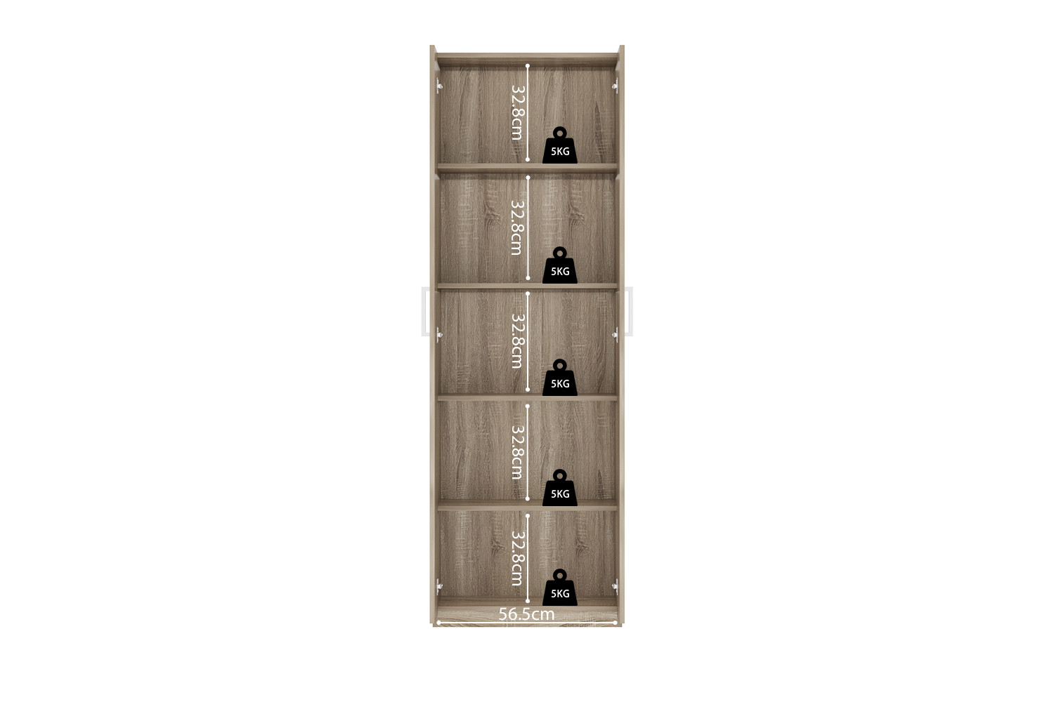 Armoire de rangement 'Mike' 60 cm 2 portes – Image 7