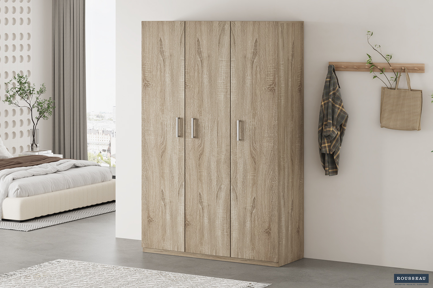 Armoire de rangement 'Mike' 120 cm 3 portes