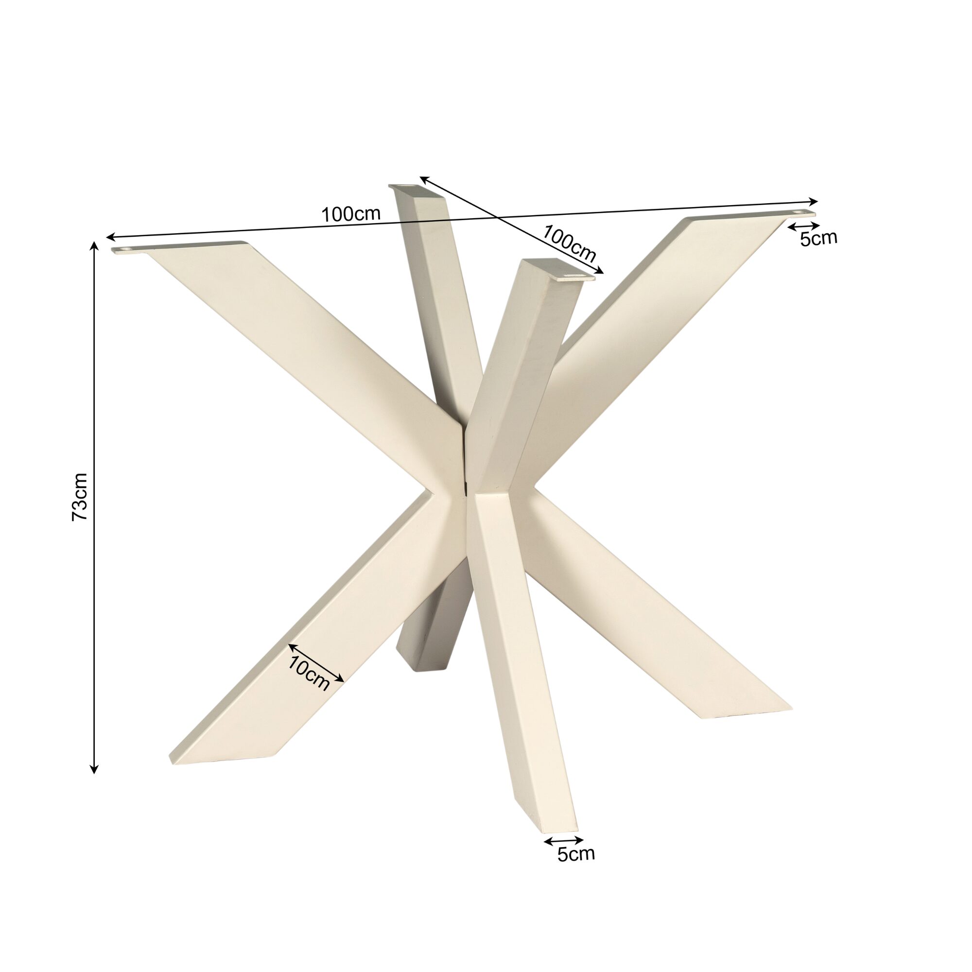 Pied de table rond Matrix en métal finition sable – Image 4