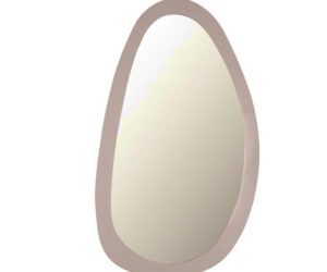 Miroir organique Lou en bois de manguier finition sable – 60 cm