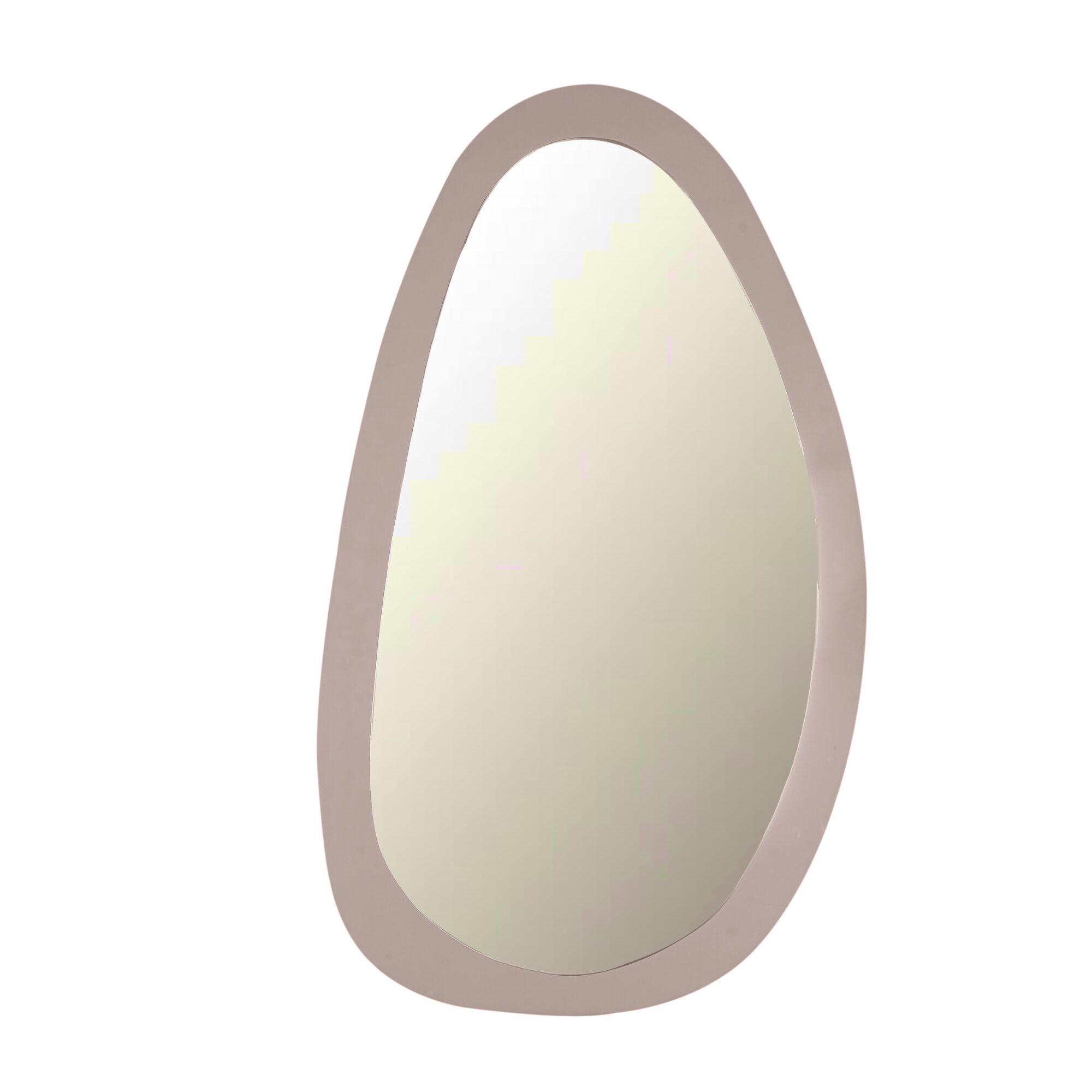 Miroir organique Lou en bois de manguier finition sable – 60 cm