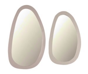 Alternative view of Miroir organique Lou en bois de manguier finition sable – 60 cm