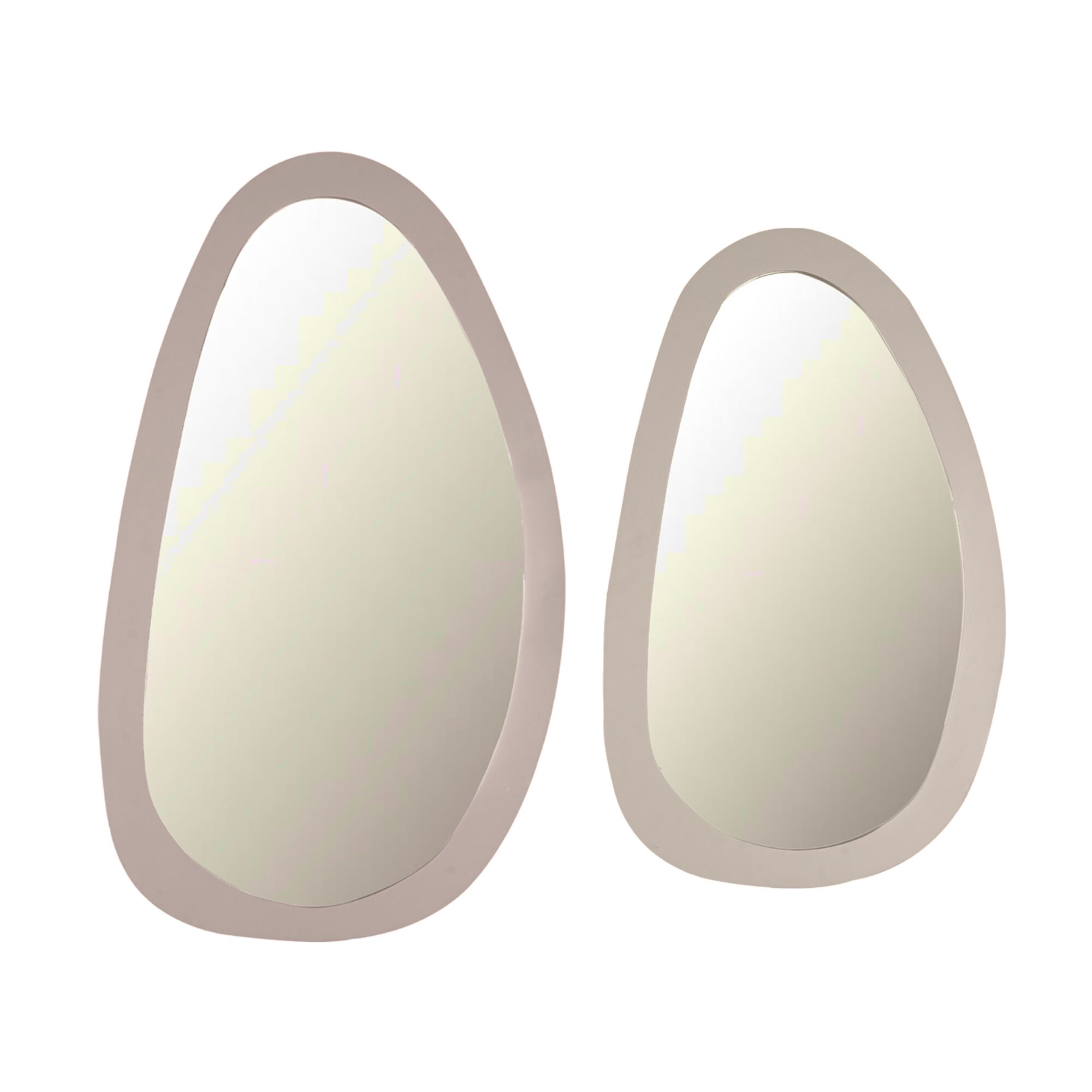 Miroir organique Lou en bois de manguier finition sable – 60 cm – Image 2