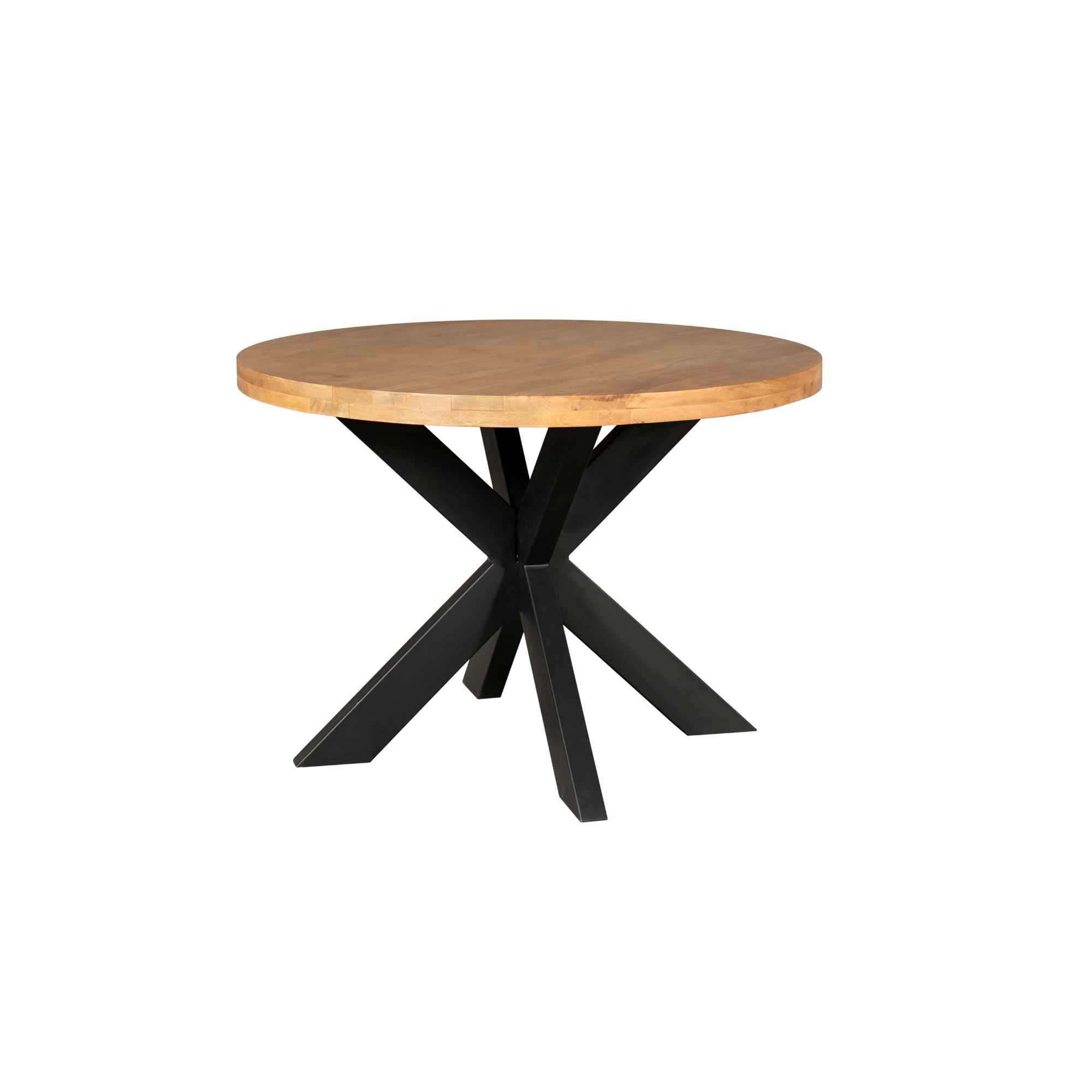 Table à manger ronde Denver en bois de manguier naturel – 120 cm – Image 4