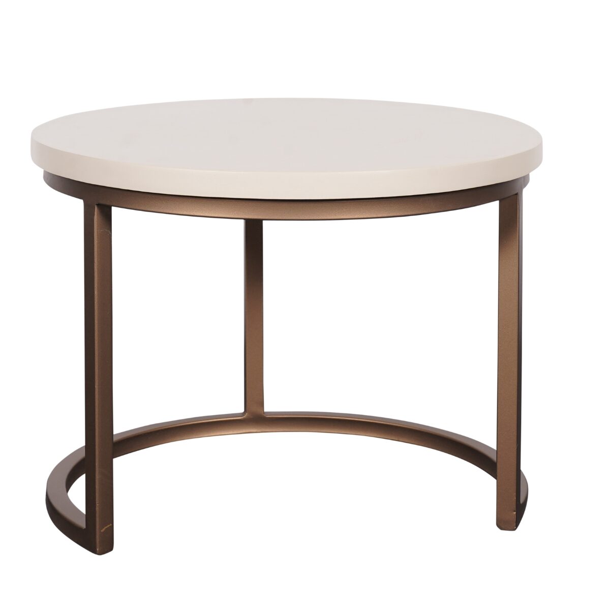 Set de tables basses Madison en bois de manguier finition sable – 70 cm – Image 7